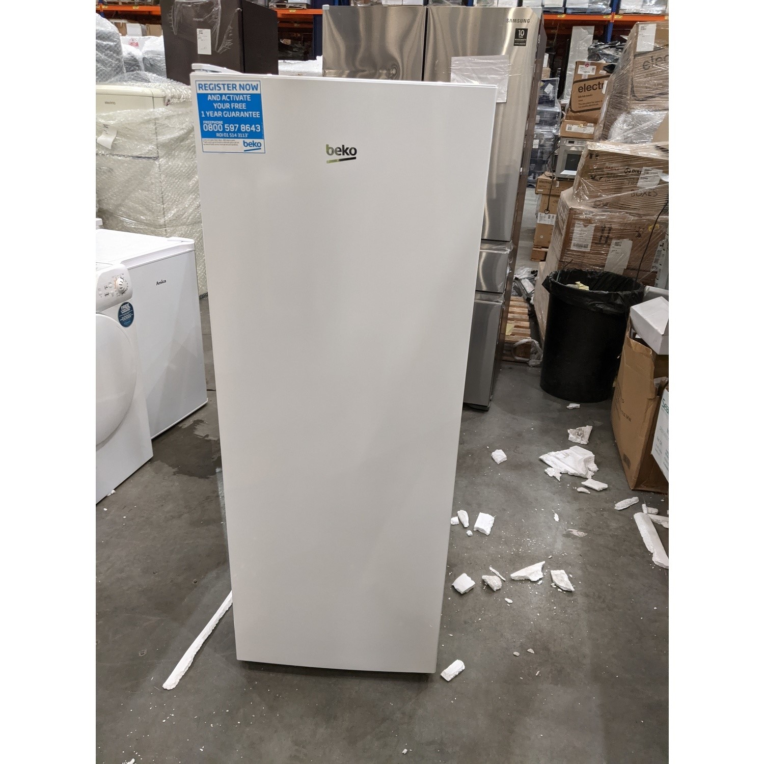 Refurbished Beko FSG1545W Freestanding 167 Litre Upright Freezer White