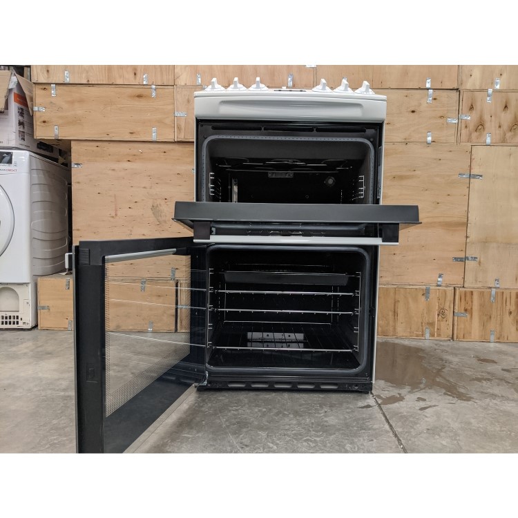 Refurbished Zanussi ZCG43250WA 55cm Double Oven Gas Cooker with Catalytic Liners White