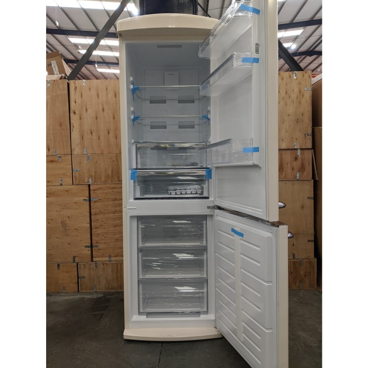 Refurbished Zanussi Retro ZNME32EM1 Freestanding 229 Litre 60/40 Fridge Freezer Cream