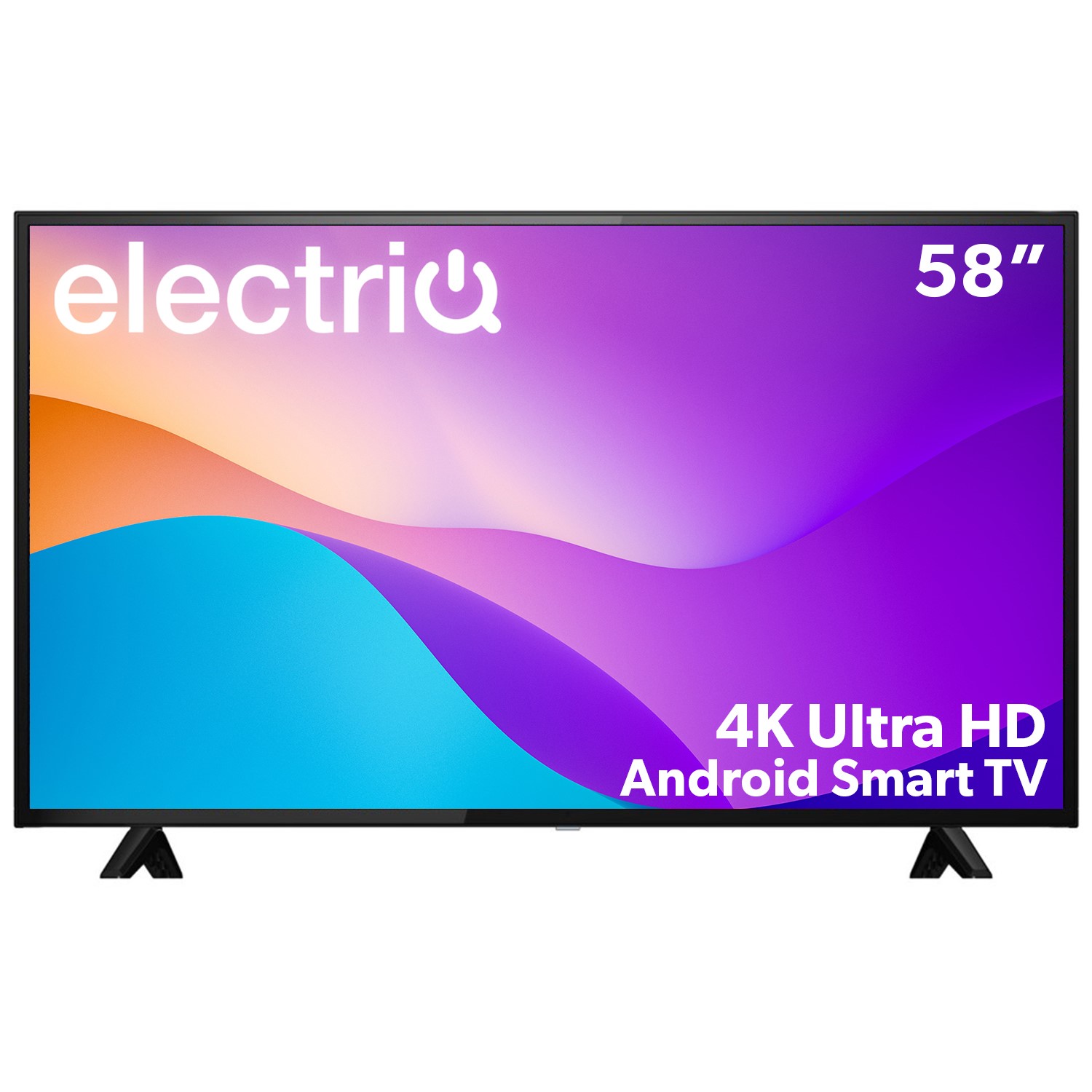 electriQ T2SMH 58 Inch LED 4K HDR Freeview Android Smart TV