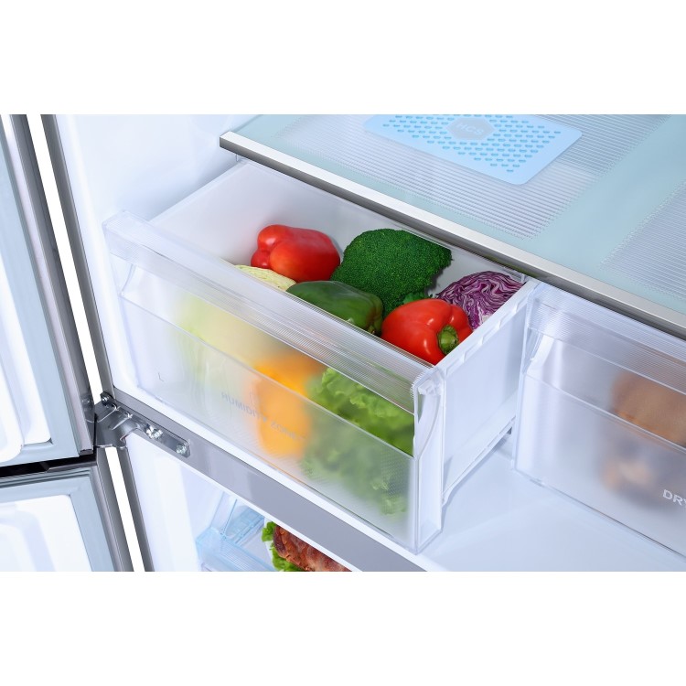 Haier 456 Litre Four Door American Fridge Freezer - Grey