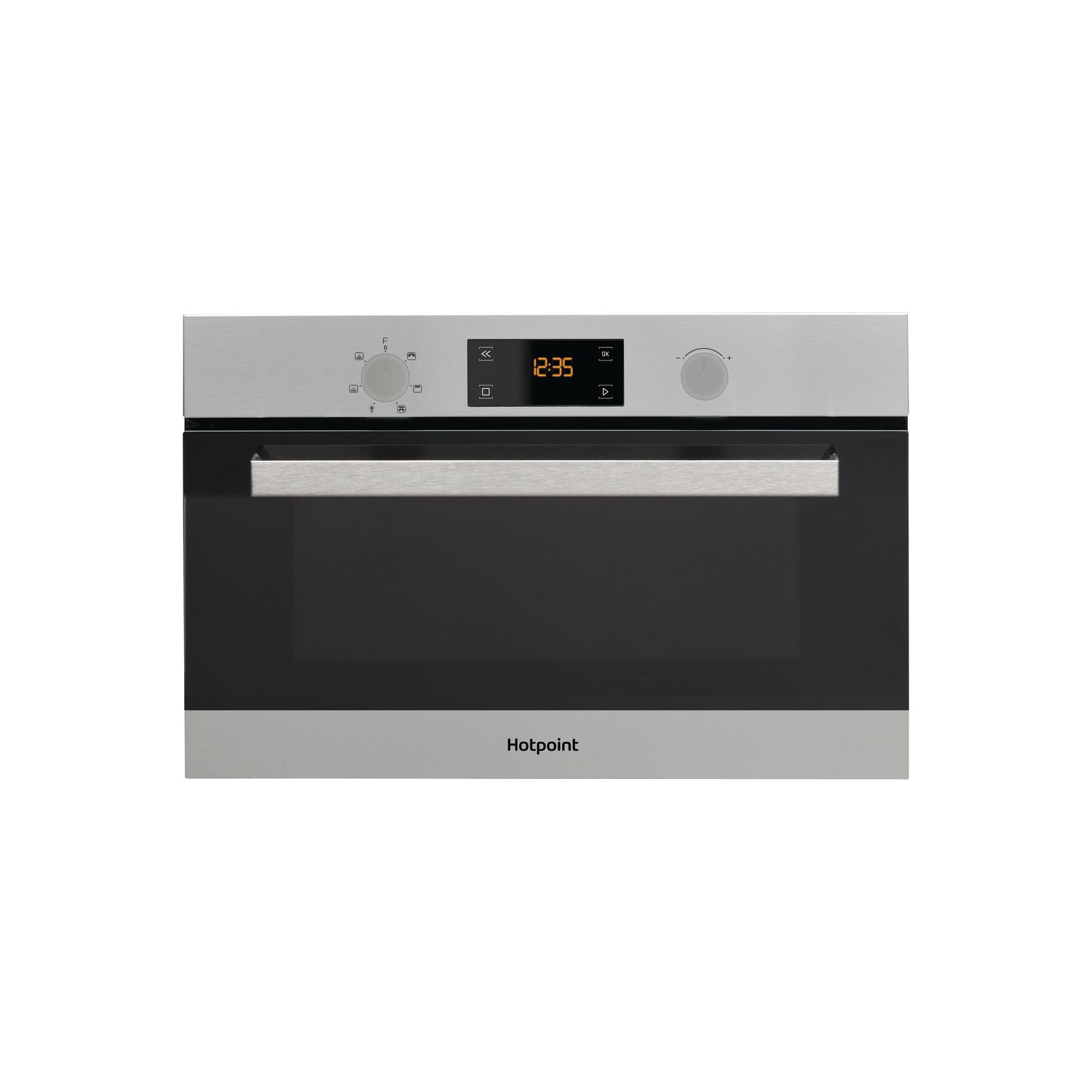 Refurbished Hotpoint MD344IXH Built In 31L with Grill 1000W Microwave Stainless Steel