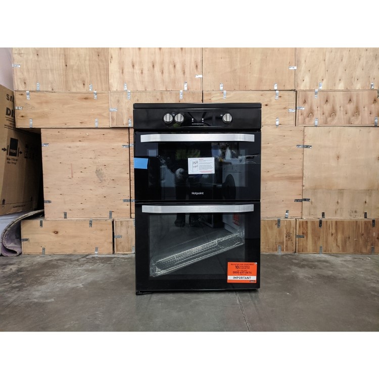 Refurbished Hotpoint HDM67I9H2CB 60cm Double Oven Induction Electric Cooker Black
