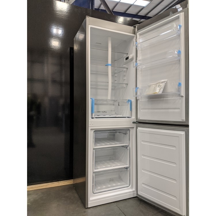 Refurbished Hotpoint H1NT811EOX1 Freestanding 339 Litre 60/40 Fridge Freezer Stainless Steel