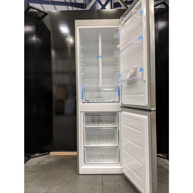 Refurbished Hotpoint H1NT811EOX1 Freestanding 339 Litre 60/40 Fridge Freezer Stainless Steel
