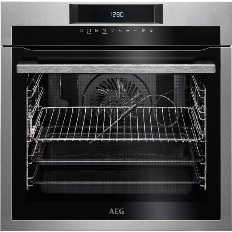 AEG SenseCook Pyrolytic Single Oven with Food Sensor - Stainless Steel