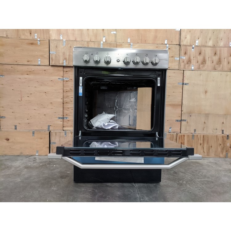 Refurbished Indesit I6G52X 60cm Single Oven Dual Fuel Cooker Stainless Steel