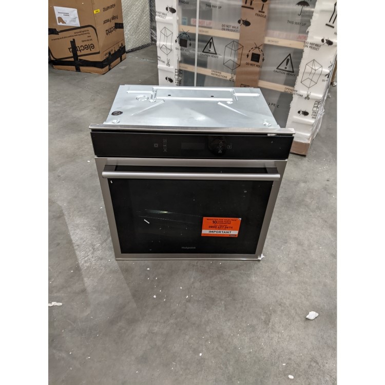 Refurbished Hotpoint SI6874SHIX 60cm Single Built In Electric Oven Stainless Steel