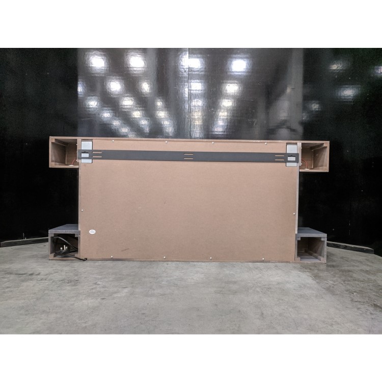 GRADE A3 - Grey Wall Mounted Electric Fireplace Suite with LED Lights - Amberglo