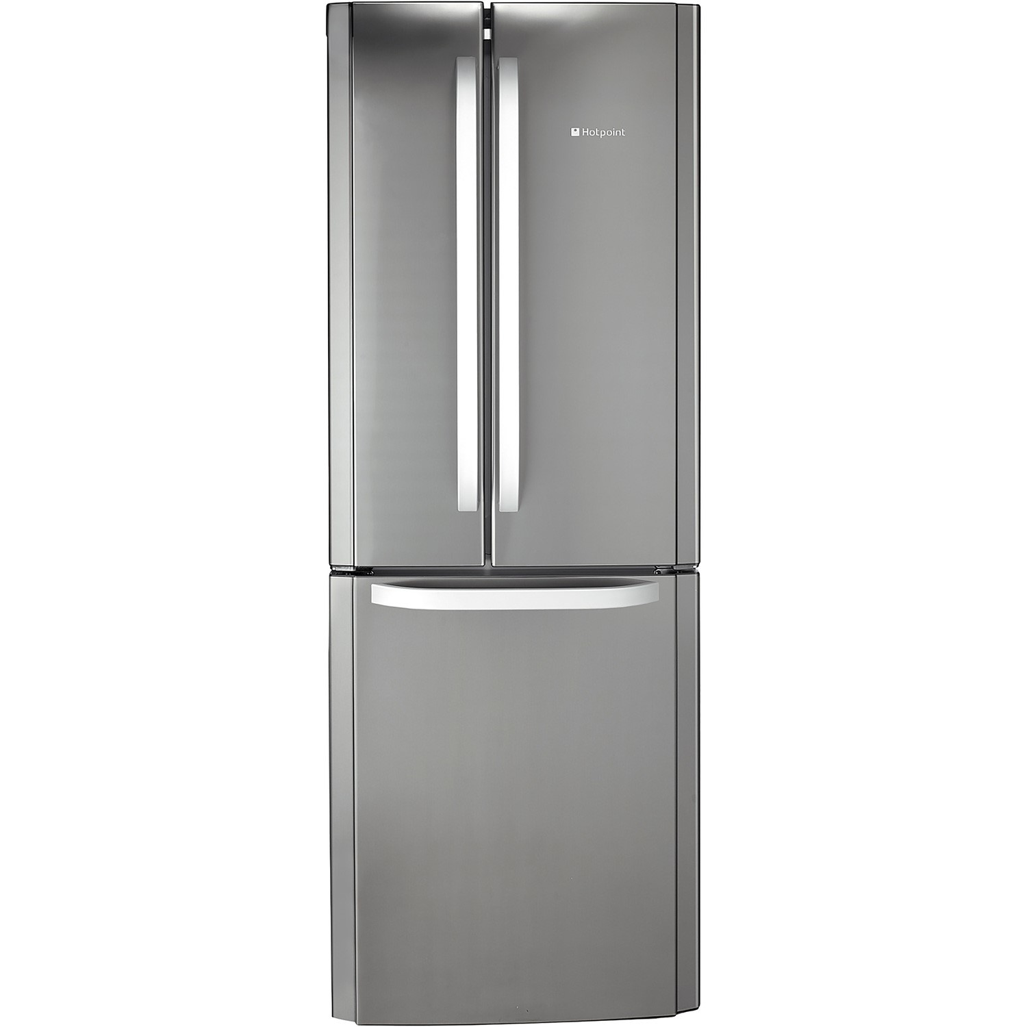 Refurbished Hotpoint FFU3DX1 446 Litre American Fridge Freezer - Stainless steel look