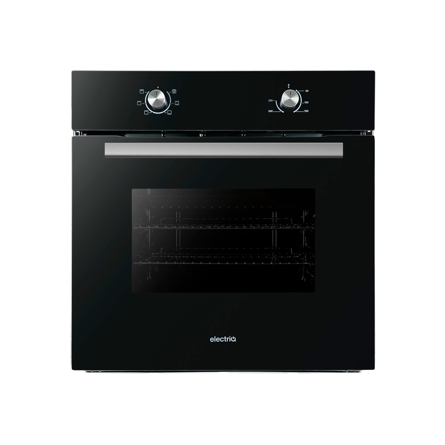 Refurbished electriQ EQOVENM1BLACK 60cm Single Built In Electric Oven Black