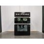 Refurbished Indesit 60cm Double Oven Electric Cooker with Ceramic Hob Black