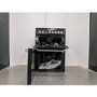 Refurbished Indesit 60cm Double Oven Electric Cooker with Ceramic Hob Black