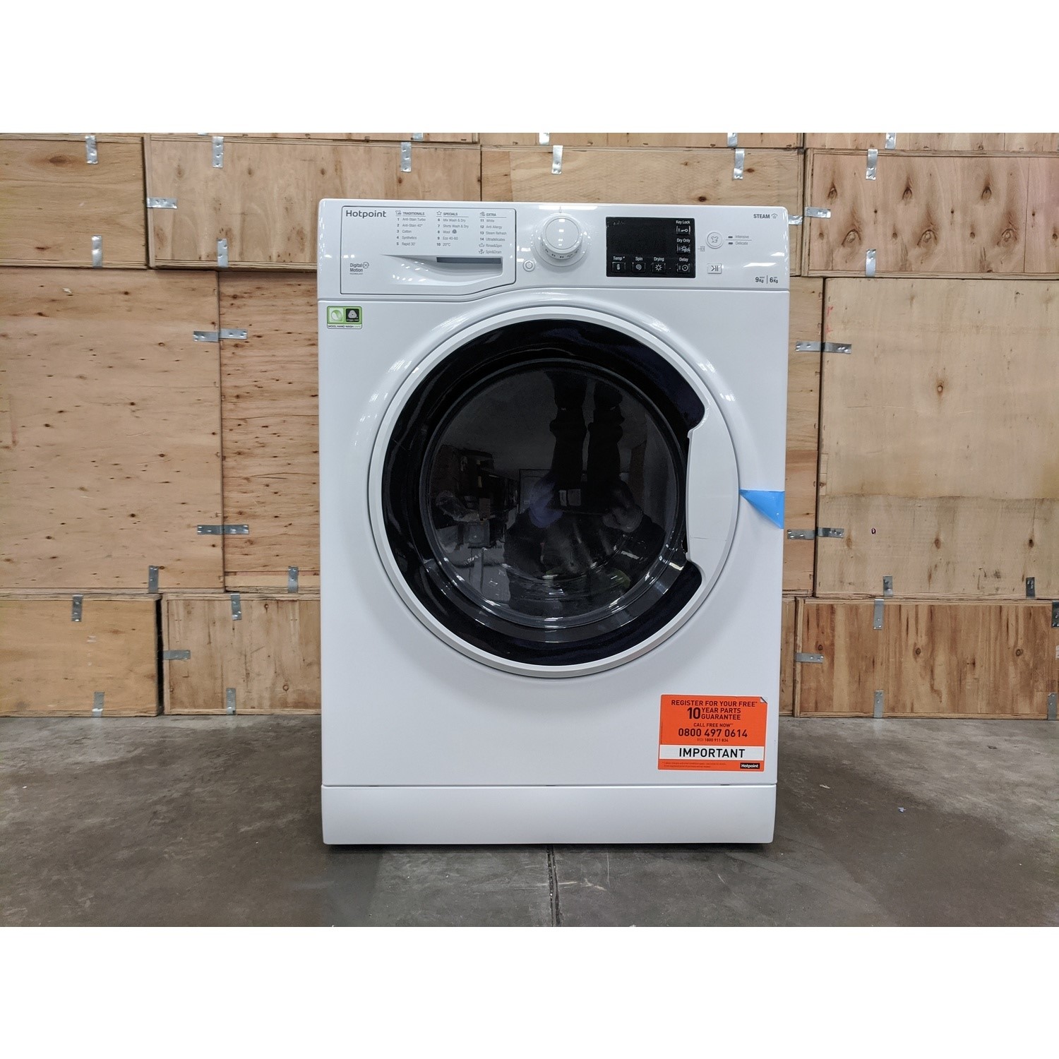 Refurbished Hotpoint Futura RDG9643WUKN Freestanding 9/6KG 1400 Spin Washer Dryer White 78120166
