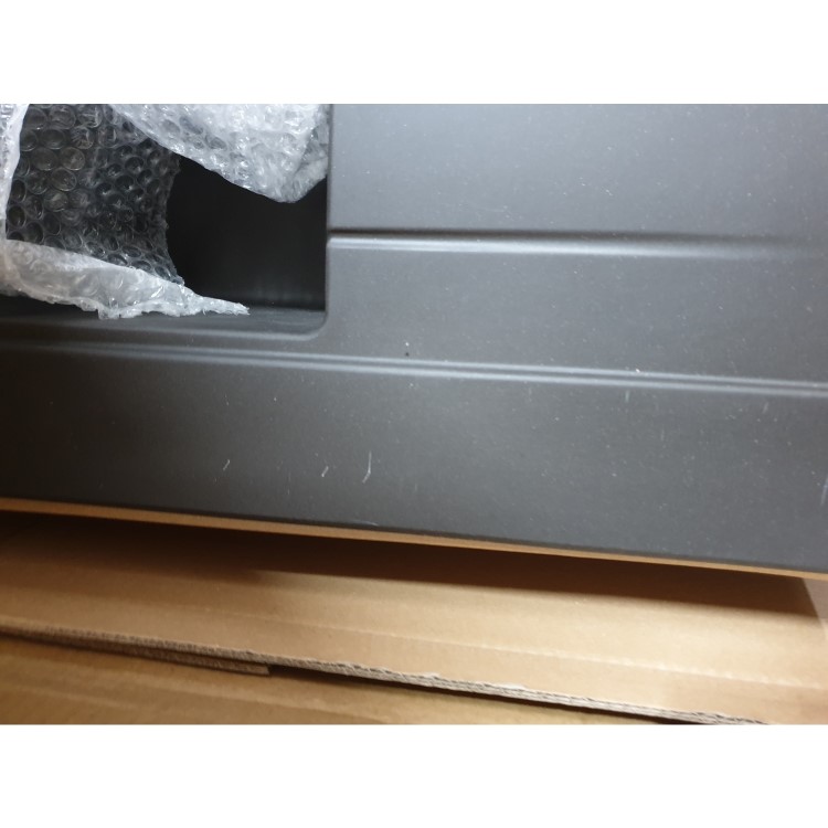 GRADE A2 - Enza Madison 1.5 Bowl Inset Black Composite Kitchen Sink with Reversible Drainer