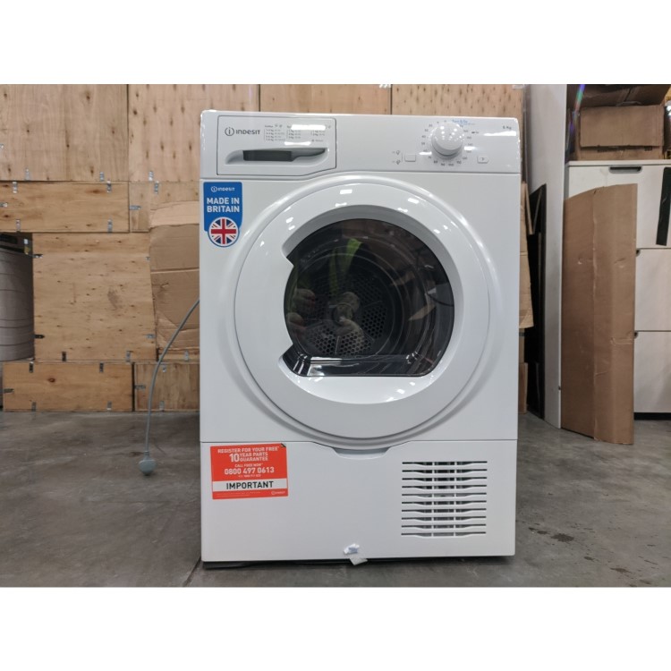 Refurbished Indesit I2D81WUK Freestanding Condenser 8KG Tumble Dryer White