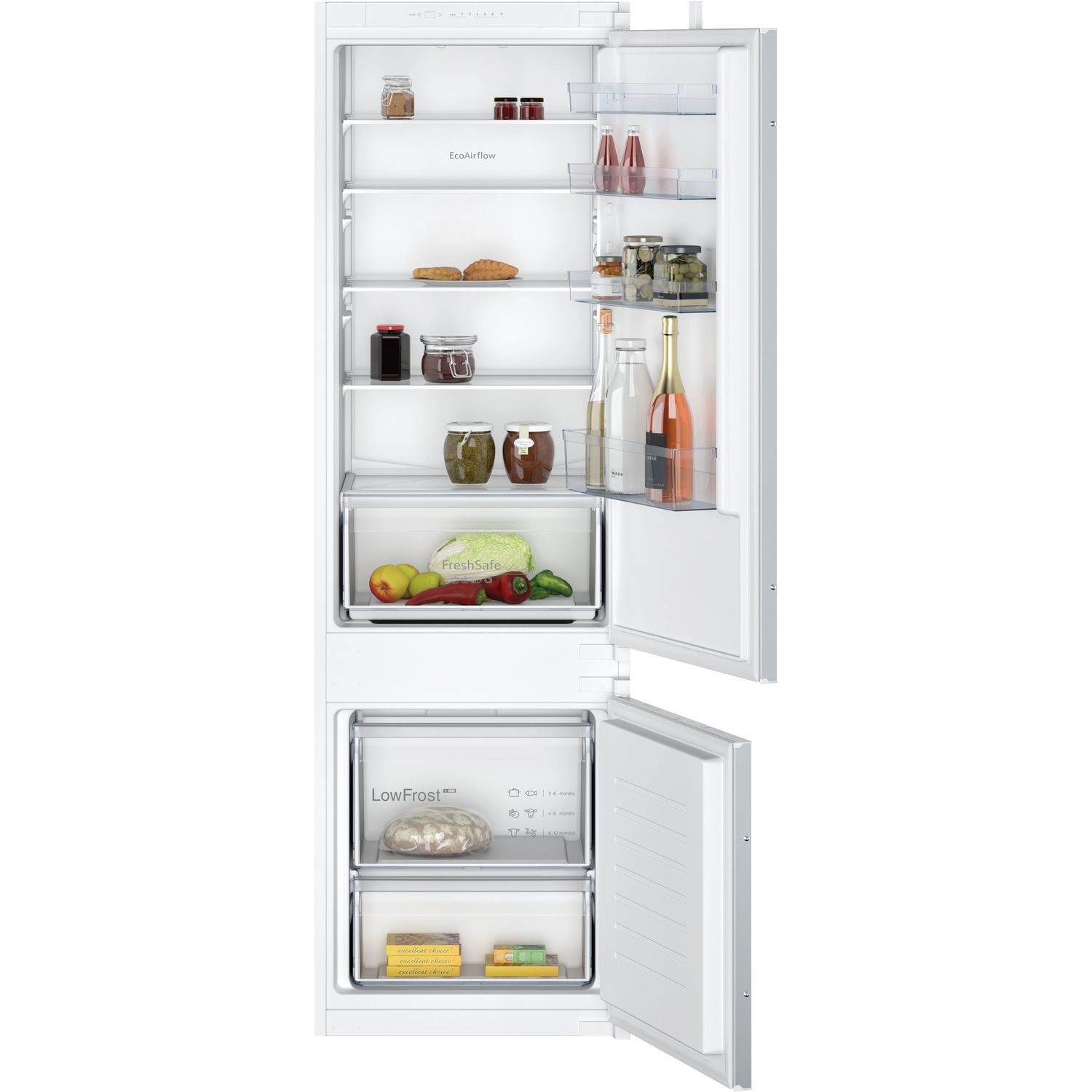 Neff N30 270 Litre 70/30 Integrated Fridge Freezer