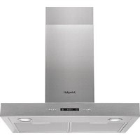 Refurbished Hotpoint PHBS67FLLIX 60cm Shelf Style Chimney Cooker Hood Stainless Steel