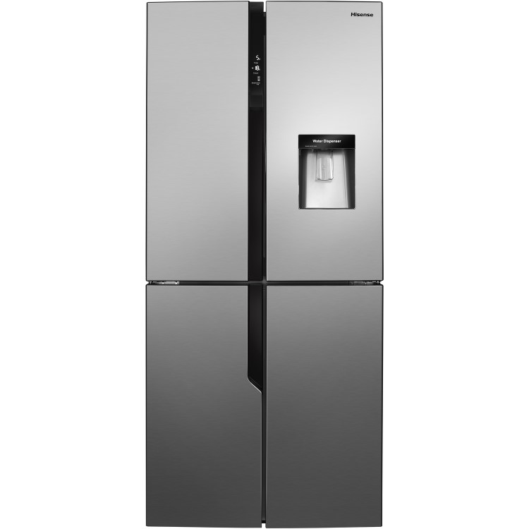 Hisense 431 Litre American Fridge Freezer - Stainless steel