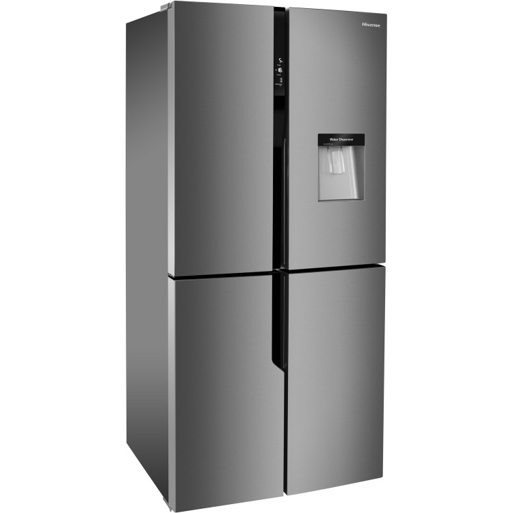 Hisense 431 Litre American Fridge Freezer - Stainless steel