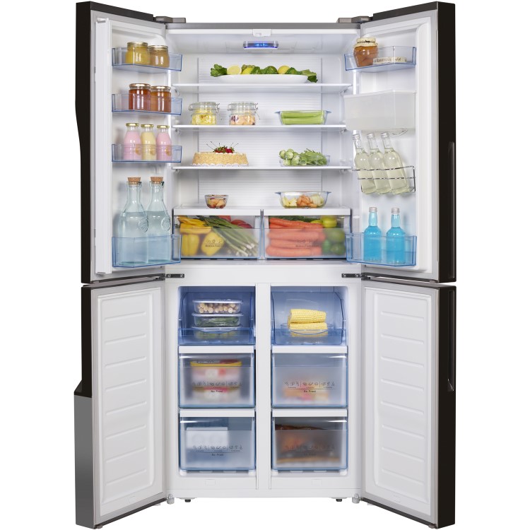 Hisense 431 Litre American Fridge Freezer - Stainless steel