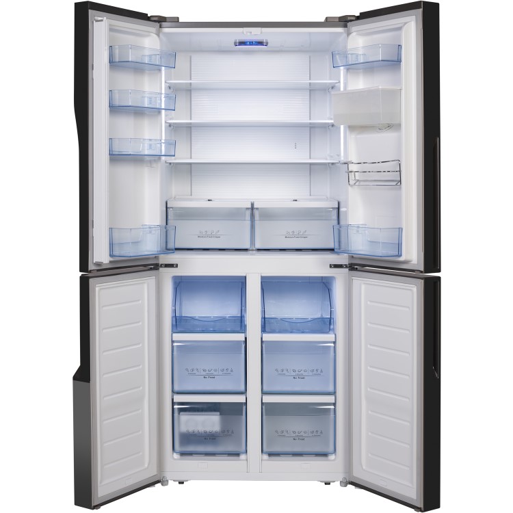 Hisense 431 Litre American Fridge Freezer - Stainless steel