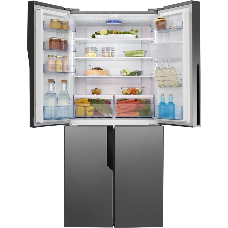 Hisense 431 Litre American Fridge Freezer - Stainless steel