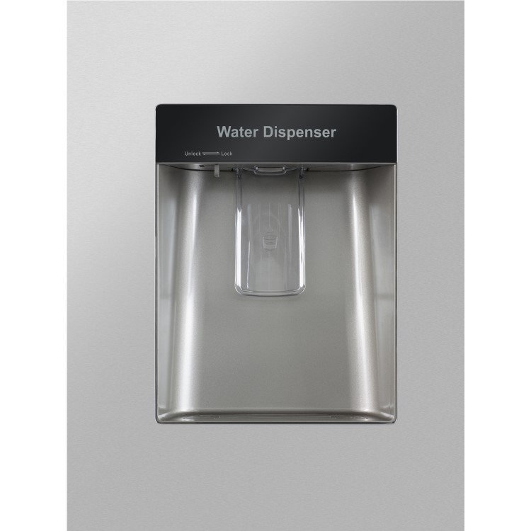 Hisense 431 Litre American Fridge Freezer - Stainless steel