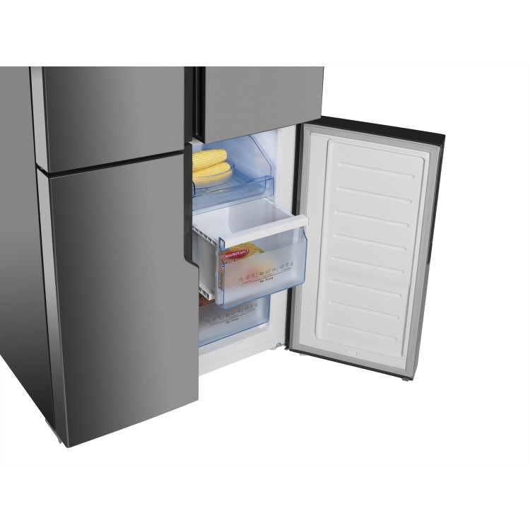 Hisense 431 Litre American Fridge Freezer - Stainless steel