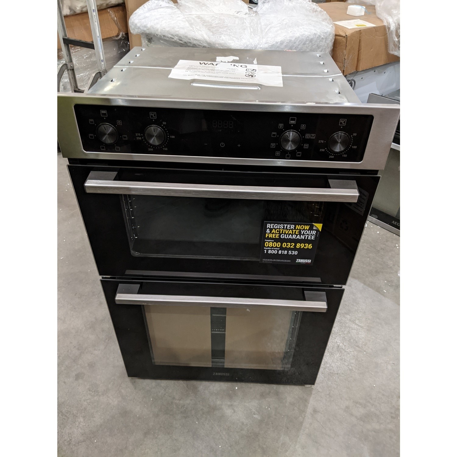 Refurbished Zanussi Series 20 ZKCNA4X1 Double Built In Electric Oven