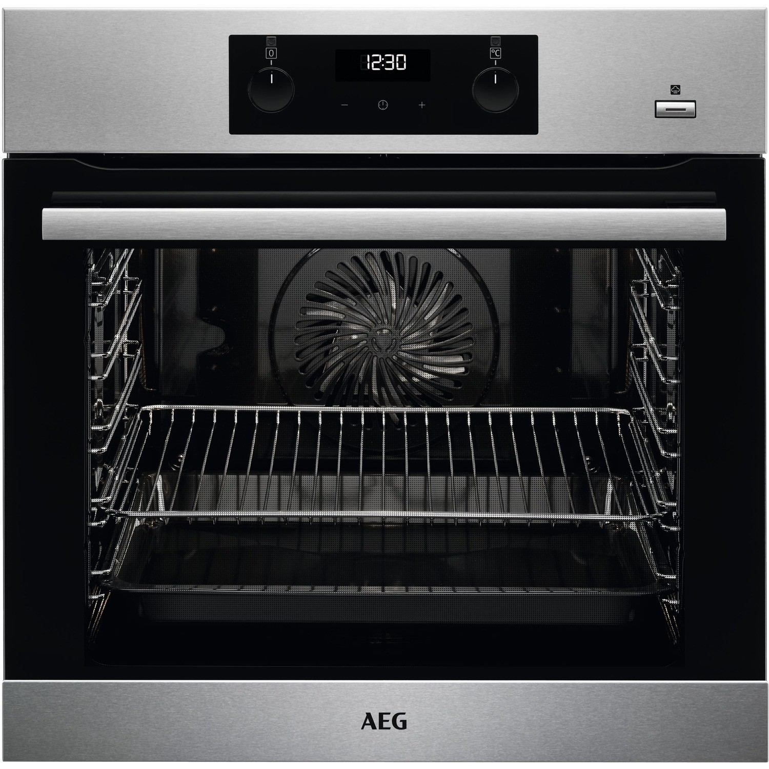 Refurbished AEG BES355010M Electric SteamBake Single Oven - Antifingerprint Stainless Steel