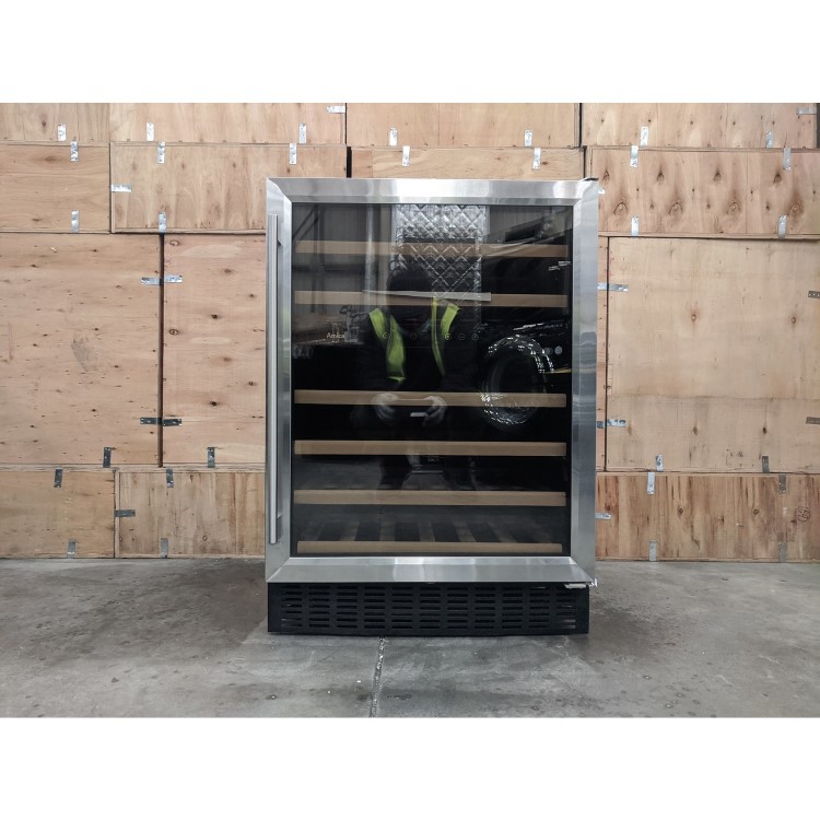 Refurbished Amica Freestanding 46 Bottle Dual Zone  Undercounter Wine Cooler Stainless Steel