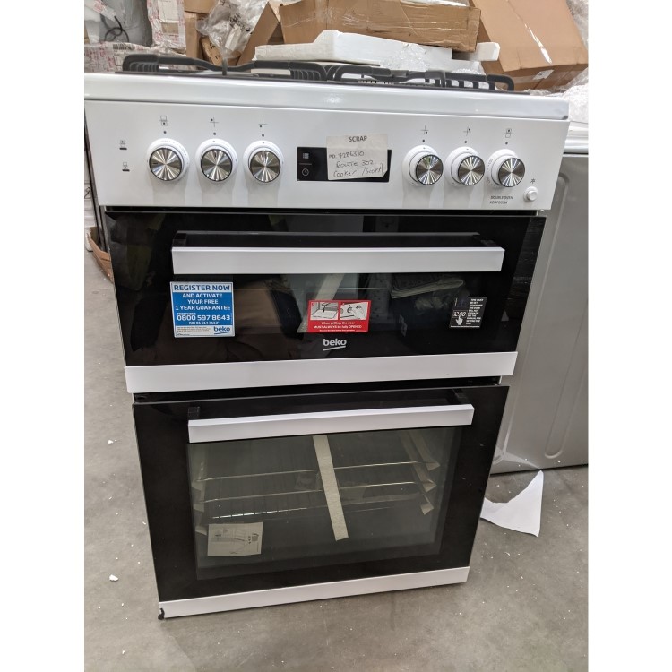 Refurbished Beko KDDF653W 60cm Dual Fuel Cooker