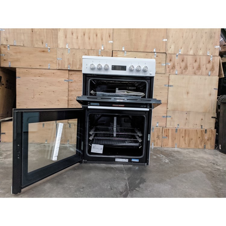 Refurbished Beko KDDF653W 60cm Double Oven Dual Fuel Cooker White
