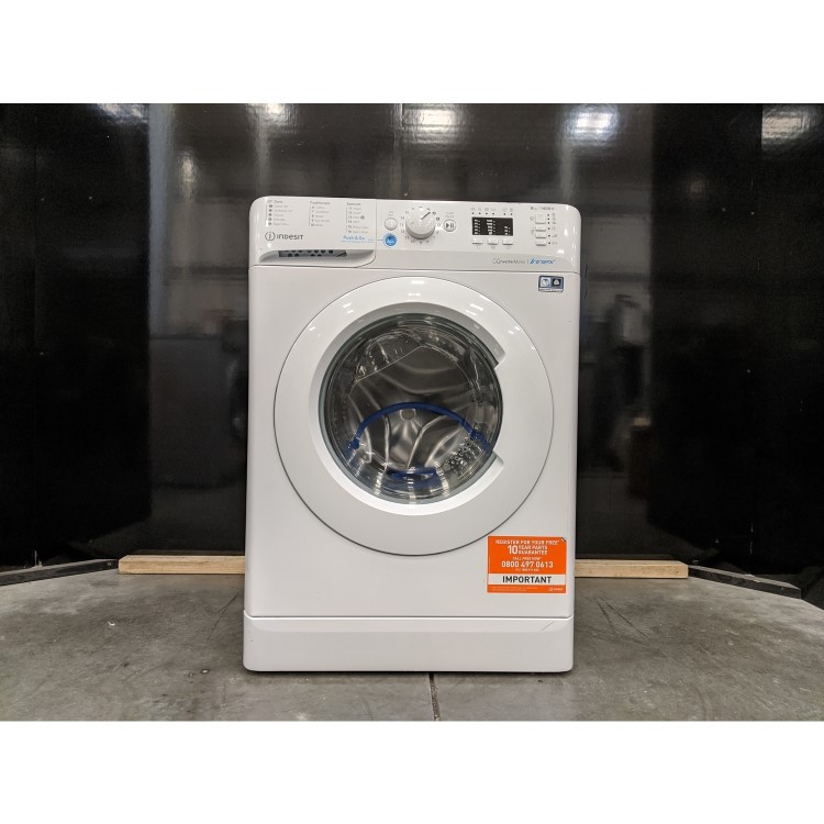 Refurbished Indesit BWA81485XWUKN Push And Go Freestanding 8KG 1400 Spin Washing Machine White