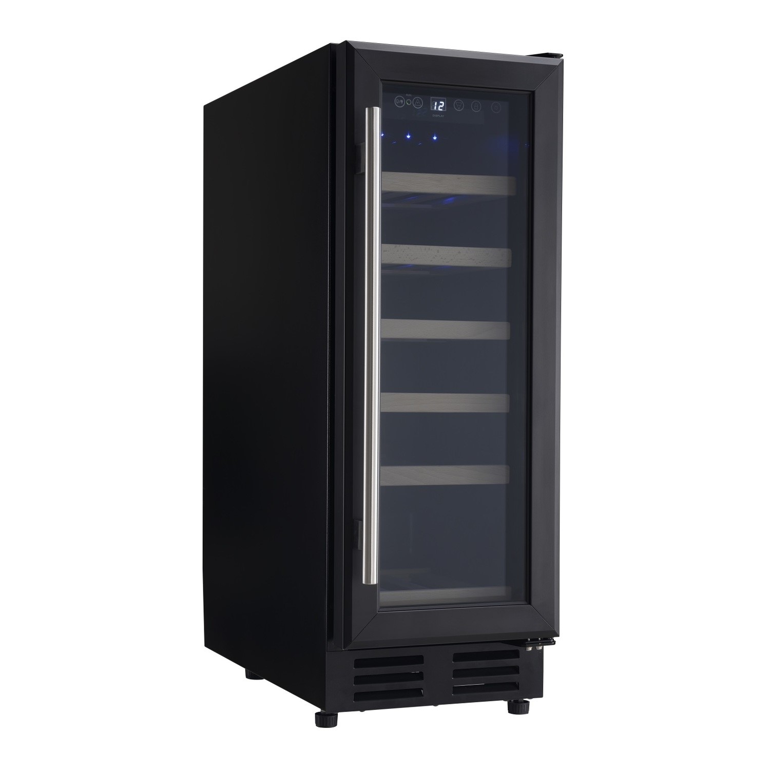 electrIQ 30cm Wide 18 Bottle Wine Cooler -Black