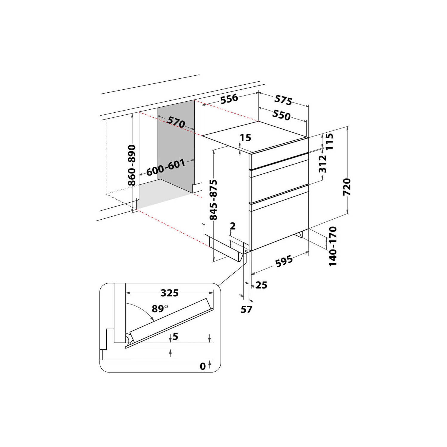 Indesit Aria Electric Built Under Double Oven Stainless Steel