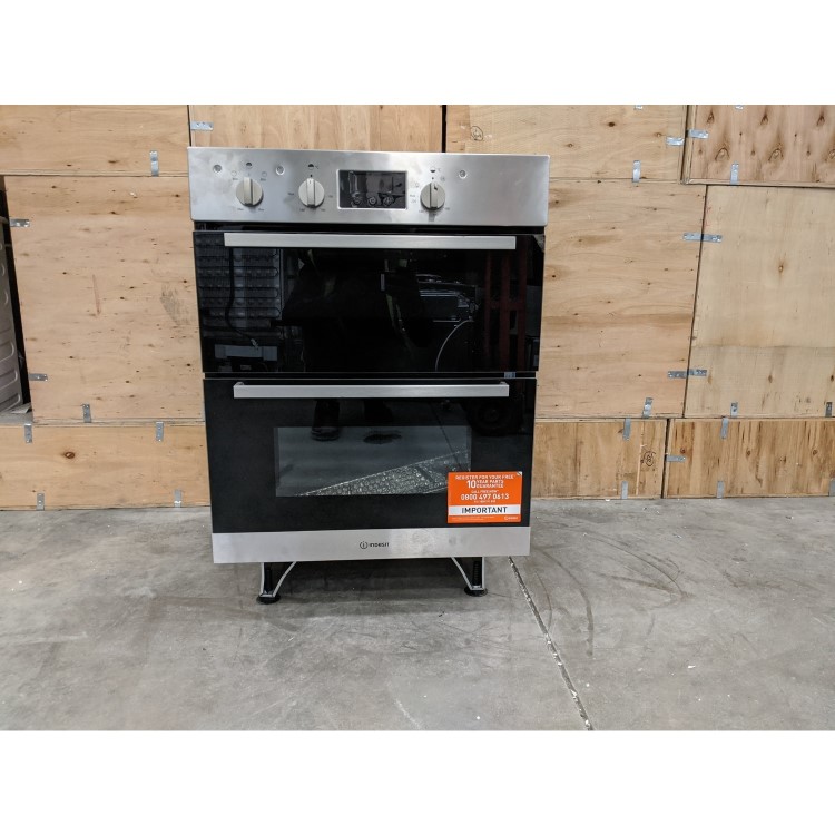 Refurbished Indesit IDU6340IX 60cm Double Built In Electric Oven