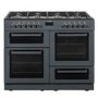 electriQ 100cm Dual Fuel Range Cooker - Slate Grey