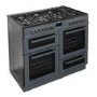 electriQ 100cm Dual Fuel Range Cooker - Slate Grey