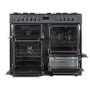 electriQ 100cm Dual Fuel Range Cooker - Slate Grey