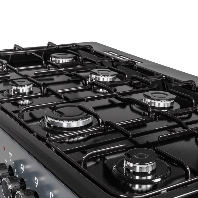 electriQ 100cm Dual Fuel Range Cooker - Slate Grey