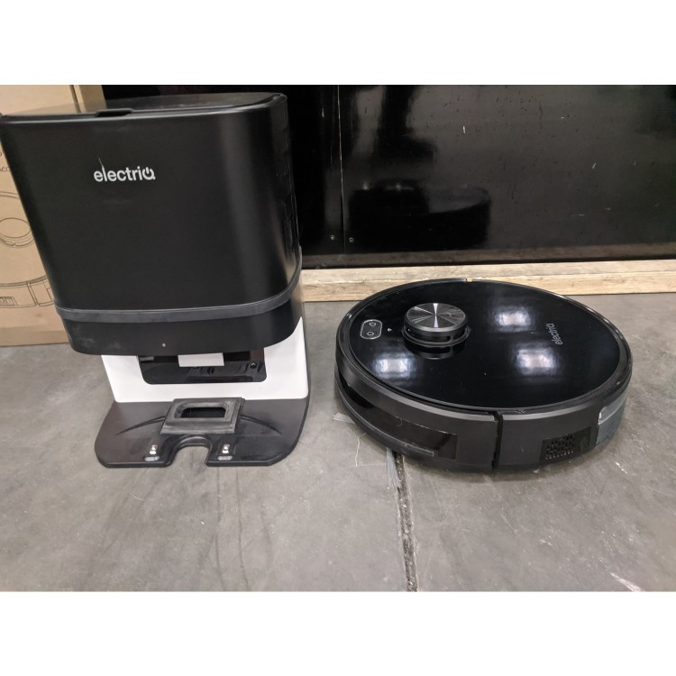 Refurbished electriQ MIMO Robot Vacuum Cleaner and Mop - Self-Emptying - 4000Pa Suction - Black