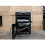 Refurbished Stoves Richmond 600G 60cm Double Oven Gas Cooker Black