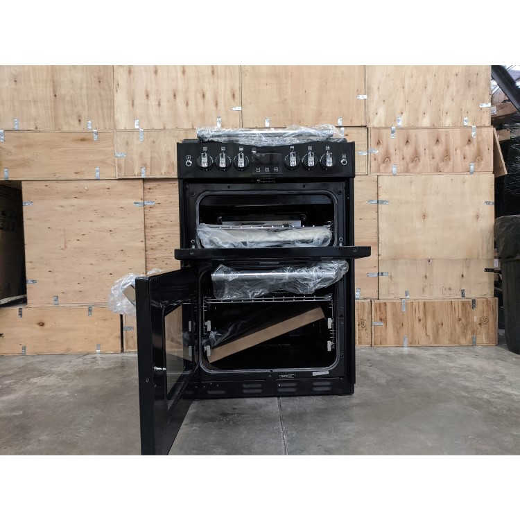 Refurbished Stoves Richmond 600G 60cm Double Oven Gas Cooker Black