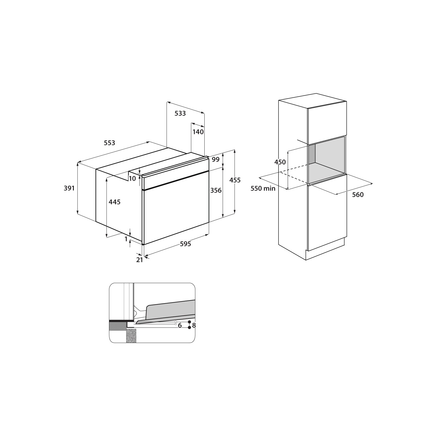 Whirlpool W7MW461 W Collection 900W 40L Builtin Combination Microwave