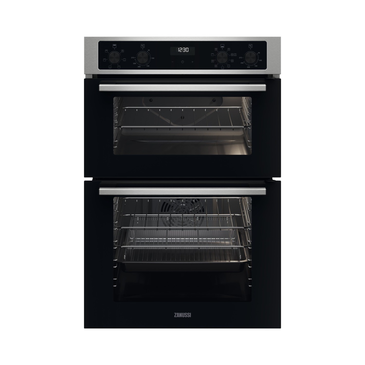 Refurbished Zanussi Series 20 ZKCNA4X1 Double Built In Electric Oven with Catalytic Cleaning Stainle