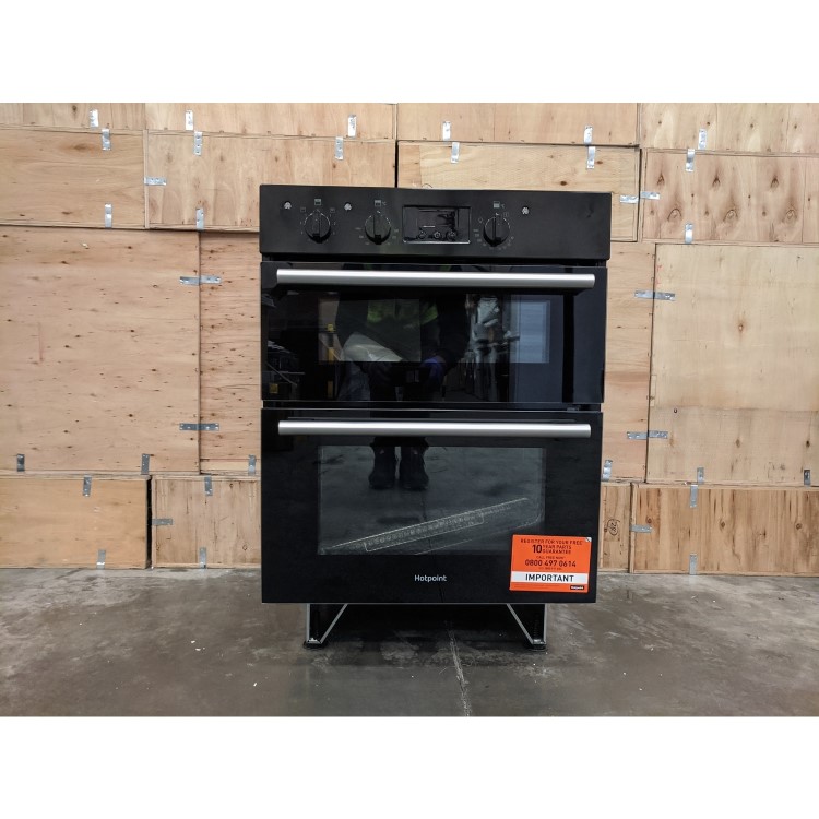 Refurbished Hotpoint DU2540BL Double Built Under Electric Oven Black