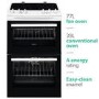 GRADE A2 - Zanussi ZCV46050WA 55cm Double Oven Electric Cooker With Ceramic Hob - White