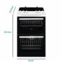 GRADE A2 - Zanussi ZCV46050WA 55cm Double Oven Electric Cooker With Ceramic Hob - White
